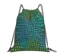 OTTKGGA Sacs à dos imperméables avec cordon de serrage en peau d'alligator pour la natation, la gym, le voyage, la plage, blanc, One Size, Décontracté