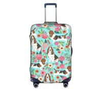 OTTKGGA Sweet Basset Hound Housse de protection élastique anti-rayures pour valise de 45,7 à 81,3 cm, blanc, L
