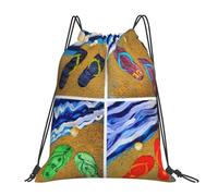 OTTKGGA Tongs avec cordon de serrage - Étanche - Grande capacité - Léger - Pour voyage, plage, blanc, One Size, Décontracté