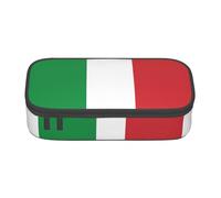 OTTKGGA Trousse à crayons grande capacité avec fermeture éclair Motif drapeau de l'Italie Pour l'école, le bureau, les voyages, Noir , Taille unique, Valise