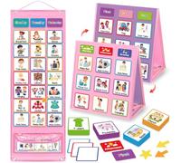 Ottkids Calendrier visuel pour enfants atteints d'autisme, tableau de routine pour l'heure du coucher pour les tout-petits, tableau de planification hebdomadaire double face avec 135 cartes pour