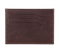 Otto Angelino Porte-Cartes Minimaliste Ultra-Fin en Cuir Véritable (Marron)