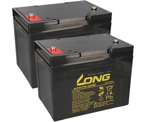 Otto Bock KPH75-12NE M6 Lot de 2 batteries de rechange pour fauteuil roulant électrique Kung Long 12 V 75 Ah Cycle