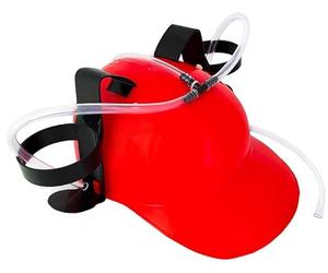OTTO Casque rouge a biere deux supports - boire - boisson - match - fete soiree