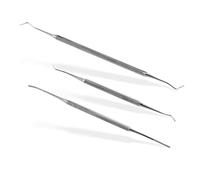 OTTO HERDER Kit d'outils de soin des pieds - Lot de 3 instruments avec 2 élévateurs d'angle de 17 cm et 12,8 cm de lime d'angle de 15 cm avec extrémité droite/incurvée