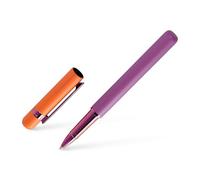 Otto Hutt Design 03 009-11670 Stylo roller Orange/violet avec corps en laiton mat et ferrures anodisées violettes