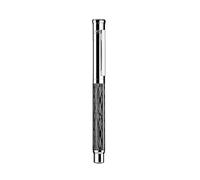 Otto Hutt Design 04 038-61974 Stylo-plume, noir, corps revêtu de palladium et guilloché ondulé, capuchon et ferrures revêtues de platine brillant, plume en acier