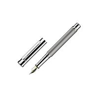 Otto Hutt Design 04 068-20249 Stylo-plume avec plume en acier argenté, capuchons et pièces en métal en laiton et platine poli ultra brillant, calibre B, 1 pièce