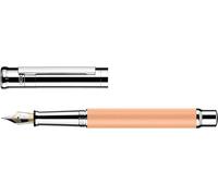 Otto Hutt design04 954331 Stylo plume avec corps plaqué abricot mat et guillochage à carreaux, épaisseur de plume : fin en acier, longueur : 13,2 cm et poids de 38,7 g