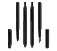 Otto Hutt Stylo plume Allblack D03 - En laiton/acier noir - 14 cm - Largeur de trait M - 018-18796