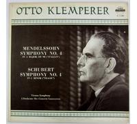 Otto Klemperer: Mendelssohn, Symphony No. 4 in A Major ("Italian") / Schubert, Symphony No. 4 in C Minor ("Tragic") [LP Record]