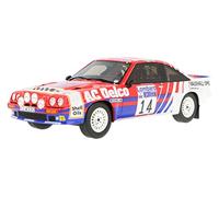 Voiture Miniature de Collection - OTTO MOBILE 1/18 - OPEL Manta R - RAC Rallye 1985 - Red / Blue / White - OT932