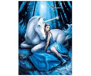 OTTO Puzzle Adulte : la Licorne Blanche et la Lune Bleue - Anne stokes - 1000 Pieces