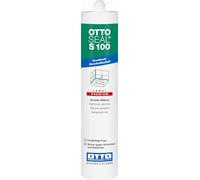 OTTO-SEAL S100 Mastic en silicone sanitaire 1K de qualité supérieure pour salle de bain, cuisine, mur et sol, résistant aux UV et aux intempéries 300 ml Gris