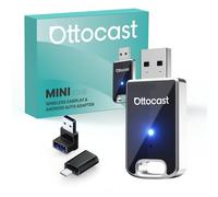 OTTOCAST Adaptateur 2-en-1 Carplay Sans Fil, OTTO CAST Mini Edge pour iOS 10+ & Android 11+, Connexion Transparente pour Voitures Équipées de Carplay/Android Auto Câblé d’Origine
