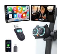 OTTOCAST Cabin Care 2026, 2-en-1 Adaptateur CarPlay sans Fil + Caméra Bébé Auto 1080P, Vue Arrière 150° Grand Angle, Vision Nocturne IR, Compatible Voitures CarPlay Câblé dès 2016
