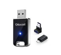 Ottocast Mini Edge 2025 Amélioré, Adaptateur sans fil 2-en-1 CarPlay & Android Auto pour iOS 10+ et Android 11+, Prise en charge multi-utilisateur, Convertit CarPlay/Android Auto filaire en sans fil