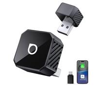 OTTOCAST Mini Pot 2025, Adaptateur Carplay Sans Fil 2 en 1 pour CarPlay/Android Auto, Compatible avec iOS 10+/Android 11+ et Voitures à partir de 2016, Plug & Play, USB-A/Type-C, Mise à jour OTA, Noir