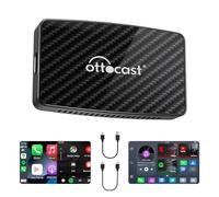 OTTOCAST Play2video Pro, Adaptateur sans Fil CarPlay & Android Auto, Boîtier AI Carplay avec Youtube et Netflix Intégrés, Dongle USB Multimédia pour Voitures avec CarPlay Filaire après 2016