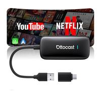 OTTOCAST Play2Video Ultra 2026 AI Box, Adaptateur CarPlay sans Fil Android Auto, Netflix Youtube Prime Video, WiFi 6, 4GB+32GB Plug & Play pour Véhicules équipés de CarPlay Filaire à Partir de 2016