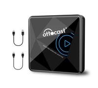 OttoCast U2Air Pro Adaptateur Bluetooth sans Fil pour Apple CarPlay Plug & Play pour voitures sans fil CarPlay OEM, Wi-Fi double bande, mise à jour en ligne