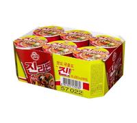 Ottogi Jin Ramen Lot de 6 tasses de nouilles chaudes 65 g