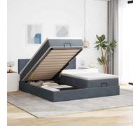 vidaXL Lit Ottoman avec Matelas 2 pc Vert foncé Velours