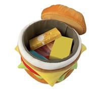 Ottoman de rangement de salon, ottoman avec rangement - Tabouret vanité en forme de hamburger | Tabouret de change de chaussures pour chambre à coucher d'entrée, repose-pieds multifonctionnel