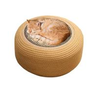 Ottoman en rotin - Repose-pieds extérieur tissé, siège de sol résistant aux intempéries, coussin inspiré du tatami, solution polyvalente pour sièges de terrasse | Pour la maison, jardin, terrasse, bor