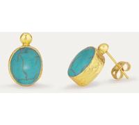 Ottoman Hands Ottoman Hands Gold Tone Aurelia Turquoise Stud Earrings