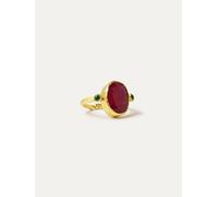 Ottoman Hands Ottoman Hands Gold Tone Lucia Ruby Cocktail Ring