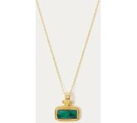 Ottoman Hands Ottoman Hands Gold Tone Noa Emerald Pendant Necklace