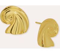 Ottoman Hands Ottoman Hands Gold Waterproof Wave Stud Earrings
