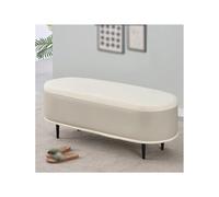 Ottoman Ottoman Ovale avec Rangement en Faux Cuir rembourré Banc de Rangement en Pouf Moderne Banc de lit Banc d'entrée Long pour Chambre à Coucher pour Le Salon Table Basse