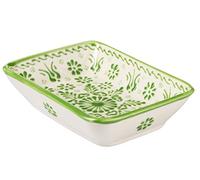 ottoman Porte-savon en céramique peint à la main Vert pistache