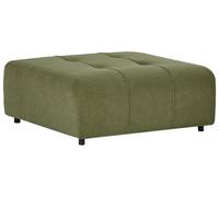 Ottoman Pouf Moderne en Tissu Rembourré Modulaire Tabouret Carré Pieds Noirs Vert Innvik