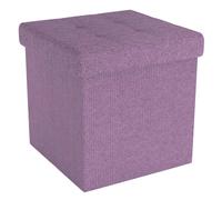 Ottoman Pouf pliable 30x30x30 cm Cube de rangement siège Espace de rangement