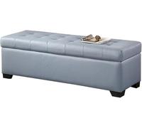 Ottoman Repose-Pieds Bout De Lit Tabouret De Canapé Tissu Technologique Confortable Rangement De Grande Capacité Peut être Ed Chambre à Coucher Salon Maison Changement De Ch, Blue, 80cm