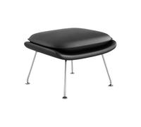 Ottoman / tabouret Womb Relax structure chromée cuir