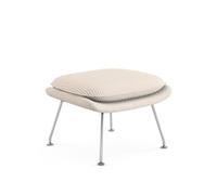 Ottoman / tabouret Womb Relax structure chromée WxHxD 64x40x51.5cm