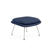 Ottoman / tabouret Womb Relax structure chromée WxHxD 64x40x51.5cm
