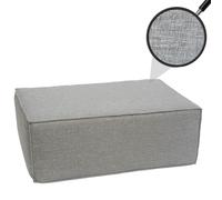 Ottomane/accessoires pour canapé HWC-O54, pouf repose-pieds, chaise longue, tissu/textile 300 g/m² 38 x 97 x 70 cm gris clair