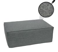 Ottomane/accessoires pour canapé HWC-O54, pouf repose-pieds méridienne chaise longue, tissu/textile 300 g/m² 38 x 97 x 70 cm gris foncé