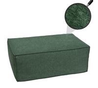 Ottomane/accessoires pour canapé HWC-O54, pouf repose-pieds méridienne chaise longue, tissu/textile 300 g/m² 38 x 97 x 70 cm vert