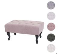 Ottomane Chesterfield tissu rose clair