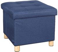 Ottomane de rangement pliable avec compartiment caché - Sièges polyvalents et peu encombrants pour le salon, la terrasse et la chambre à coucher