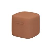 Ottomane,Entrée, Repose-Pieds Carré, Tabouret Bas, Poignées, Design, Tissu Doux, for La Maison Repose-Pieds de décoration(Oranje)