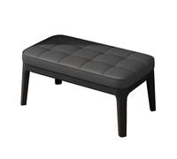Ottomane rectangulaire moderne avec pieds en bois, banc polyvalent en cuir pour salle à manger, chambre à coucher, salon, tabouret d'entrée