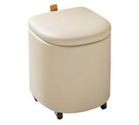 Ottomane rembourré en cuir avec espace de rangement pivotant à 360° cuir repose-pieds pouf, avec espace de rangement, chaise de salon, pouf, repose-pieds, canapé coiffeuse tabouret repose-pieds