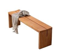 Ottomans Banc en Bois Massif Couleur Cerisier, Noyer for La Maison, Noir(B)